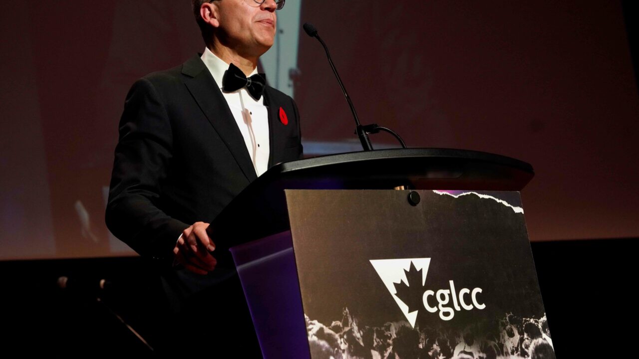 Darrell Schuurman speaking at CGLCC Gala 2022
